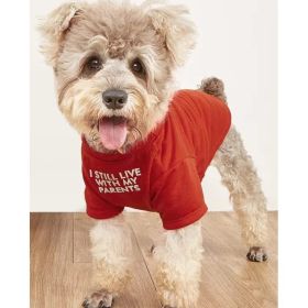 Pet Clothes Round Neck T-shirt (Option: Red-XXL)