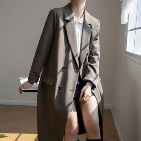 Coat Popular British Style Breasted Suit (Option: Brown Y22 Trench Coat-L)