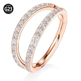 Ear Studs Piercing Nose Ring (Option: Rose Gold-1x12mm)