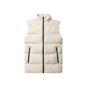 Plus Size Cotton Clothes Vest Coat Men's Thickened (Option: Khaki-2XL)